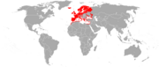 Aire de répartition de l'Anguille européenne