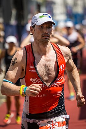 Ronnie Schildknecht beim Ironman Germany in Frankfurt (2014)