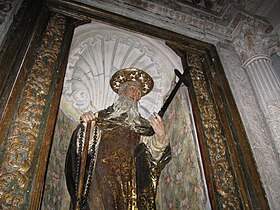 Il simulacro ligneo di Sant'Antonio abate compatrono di Licodia Eubea.