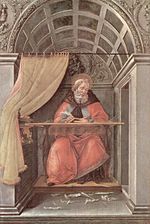 Miniatura para San Agustín en su gabinete (Botticelli, Uffizi)