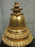 Gold reliquary in the shape of a stupa found at the base of the Shwedagon Pagoda in 1855 and now in the V&A Museum. It dates to the 15th/16th centuries.