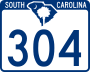 South Carolina Highway 304 marker