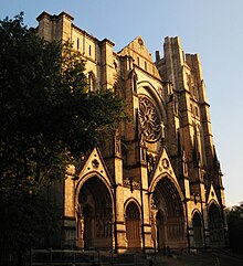 The Cathedral of Saint John the Divine, New York City, opened in 1911. StJohnTheDivineWilliamPorto.jpg
