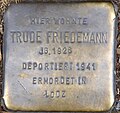 Stolperstein für Trude Friedemann (Moltkestraße 83)