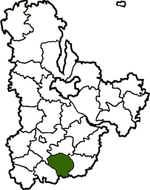 Тарашчанскі раён на мапе