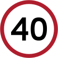 Speed limit (40 km/h)