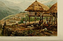 A watercolor depiction of an Igorot farm, c. 1896 The history of mankind (1896) (14783840523).jpg