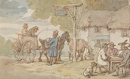 "ד"ר תחביר מחוץ לבית האמצע" מתוך "ד"ר תחביר בחיפוש אחר הציוריים", 1812
