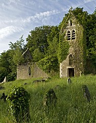 Kirkon rauniot Tinternin kylässä