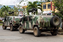 Malaysian Army URO VAMTAC in old Harimau Belang camouflage