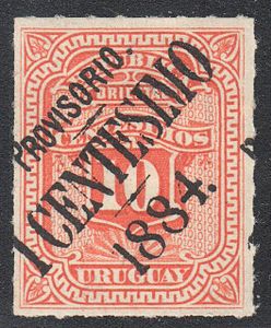 Надпечатка «Provisorio / 1 centesimo / 1884»