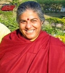 Vandana Shiva, environmentalist, at Rishikesh, 2007.jpg