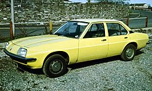 The Cavalier Mark I, in production from 1975 to 1981 Vauxhall Cavalier first iteration Brecon.jpg