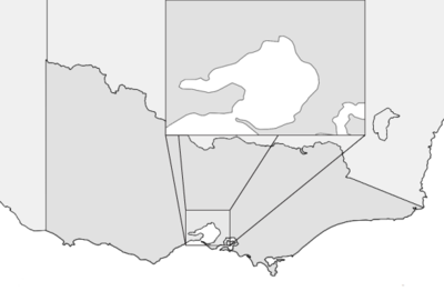 Location map Victoria Melbourne inset