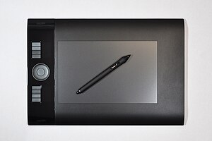 English: Wacom Intuos4 Medium Pen Tablet with pen.