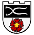 Gemeinde Altenschwand Geteilt von Schwarz und Silber; oben eine liegende silberne Zange, unten eine rote heraldische Rose mit goldenem Butzen.