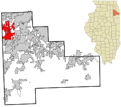 Location of Plainfield in Will County, Illinois