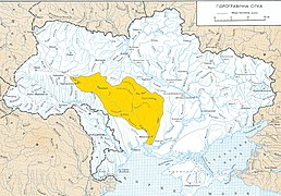Басейн Південного Бугу на гідрографічній мапі України