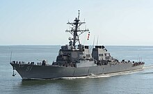 USS Arleigh Burke, the lead ship of her class of guided-missile destroyers. 130920-N-NX070-025 - USS Arleigh Burke (DDG-51).jpg