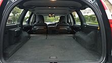 Volvo V70 load area with rear seats folded flat (UK)