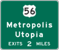 Interchange Advance Guide Sign