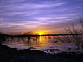 El embalse al atardecer