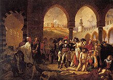 Napoleon Visiting the Plague Victims of Jaffa on 11 March 1799 Antoine-Jean Gros - Bonaparte visitant les pestiferes de Jaffa.jpg