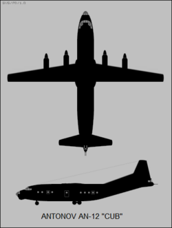 Antonov An-12 Cub two-view silhouette.png