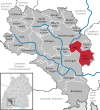 Lage der Stadt Bad Dürrheim im Schwarzwald-Baar-Kreis