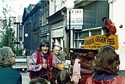 Barrel organ player in Liverpool, c. 1975