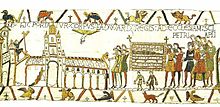 Edward the Confessor's Westminster Abbey, depicted in the Bayeux Tapestry BayeuxTapestryScene26.jpg