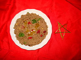 Bissara minangka celup utawa sup kacang maroko sing amba ing Maroko