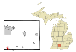 Location of Athens in Calhoun County, Michigan