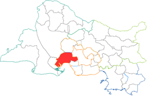 Kanton Istres-Sud na mapě departementu Bouches-du-Rhône