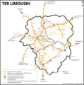 Réseau TER Limousin en 2011 (1er juillet 2011)