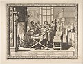 Le mariage à la ville : l’accouchement, planche d'Abraham Bosse, 1633[note 6].
