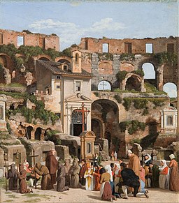 Santa Maria della Pietà al Colosseo. Målning av Christoffer Wilhelm Eckersberg.