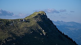 La dent de Valerette vue depuis le bas de la dent de Valère.