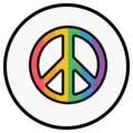 Peace signs and flowers were an aesthetic of the 1960s and hippie culture.