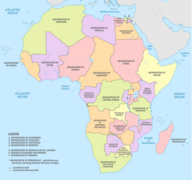 Карта єпархій в Африці