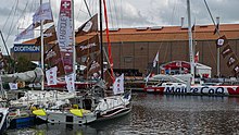 Eärendil à quai dans le port du Havre face au voilier de la classe IMOCA Maître Coq