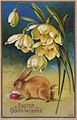 Bunny, eggs, and snowdrops, c. 1910