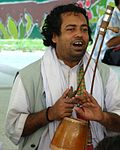 Ek tara (one chord) resonator made from a calabash gourd