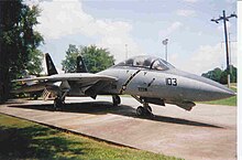 F-14A BuNo 160661 on display at the U.S. Space and Rocket Center's Aviation Challenge facility in Huntsville, Alabama, 2009 F-14 Tomcat.jpg