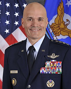 General Everhart in Service Dress Uniform in his official photo as Commander, Air Mobility Command