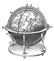 Un globe céleste pédagogique.