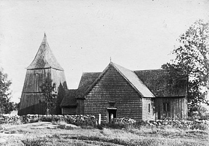 Den gamla kyrkan från norr 1894.