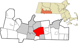 Location in Hampden County in Massachusetts