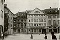 Haus Zehender (rechts am Bildrand) auf einer Fotografie von 1896