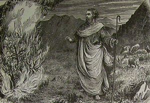 Moses and the Burning Bush, illustration from ...